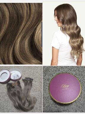 New Luxy 20" Ash Brown Balayage Halo® Hair Extensions (180g)